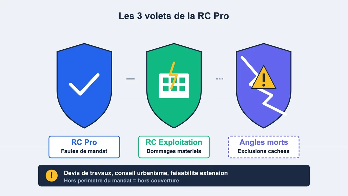 Illustration d'un professionnel discutant des risques d'assurance avec des documents sur un bureau