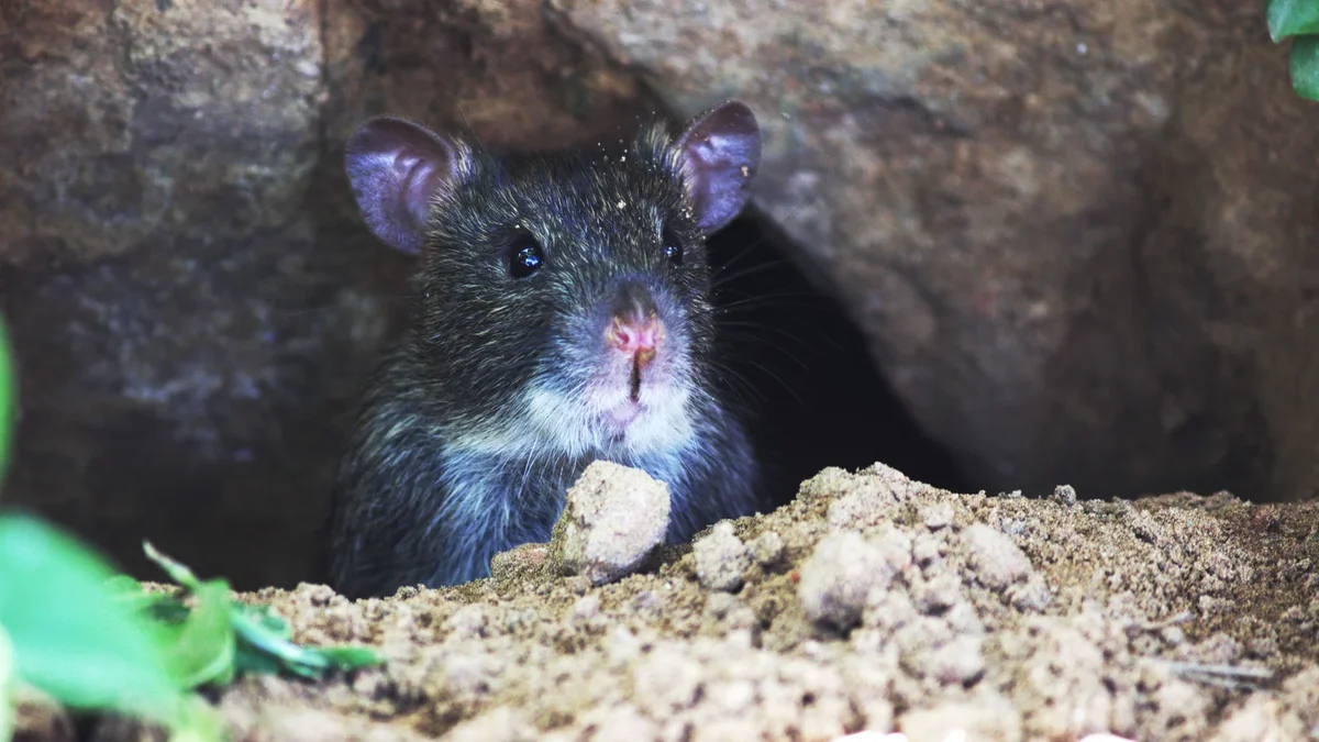 souris qui rentre dans une maison